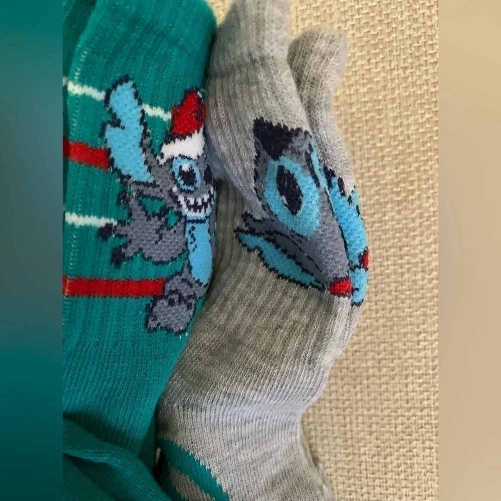 Disney Stitch Christmas Socks 3 Pairs